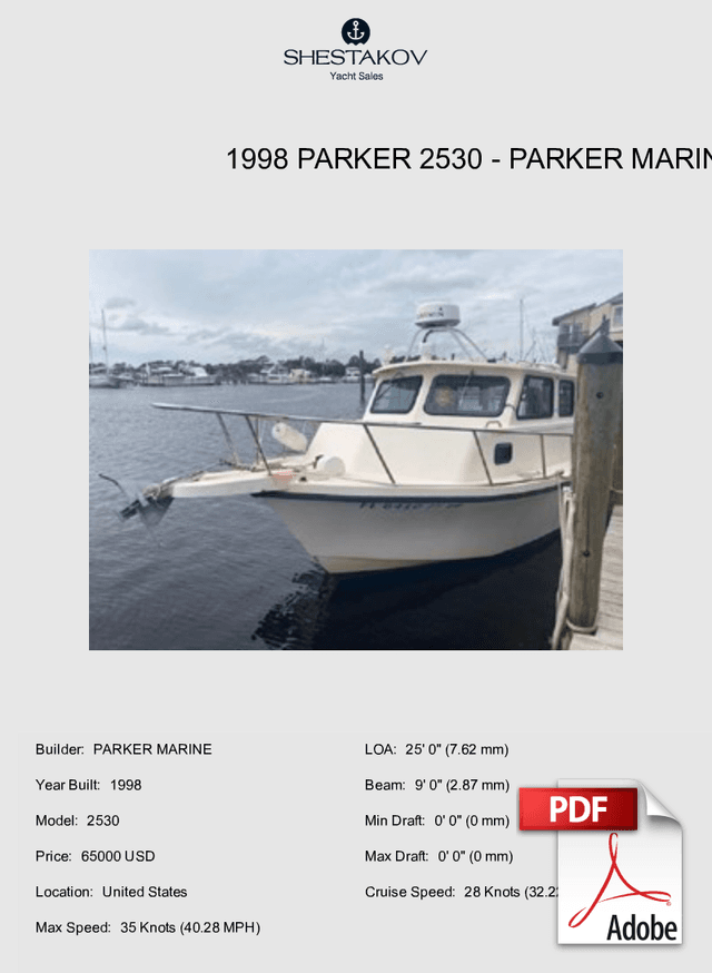 1998 Parker 2530 - 2530 - 1998