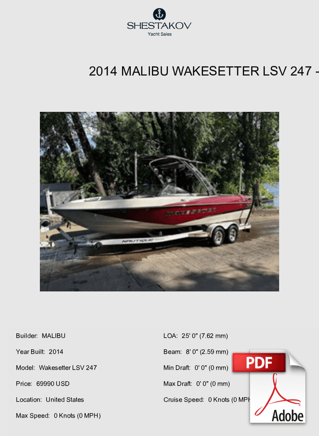 2014 Malibu Wakesetter LSV 247 - Wakesetter LSV 247 - 2014