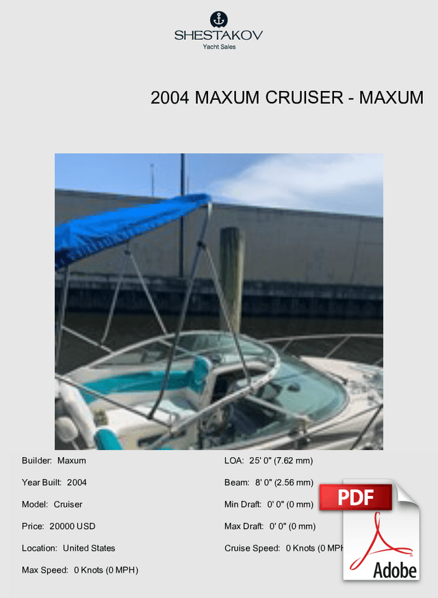 2004 Maxum Cruiser - Cruiser - 2004