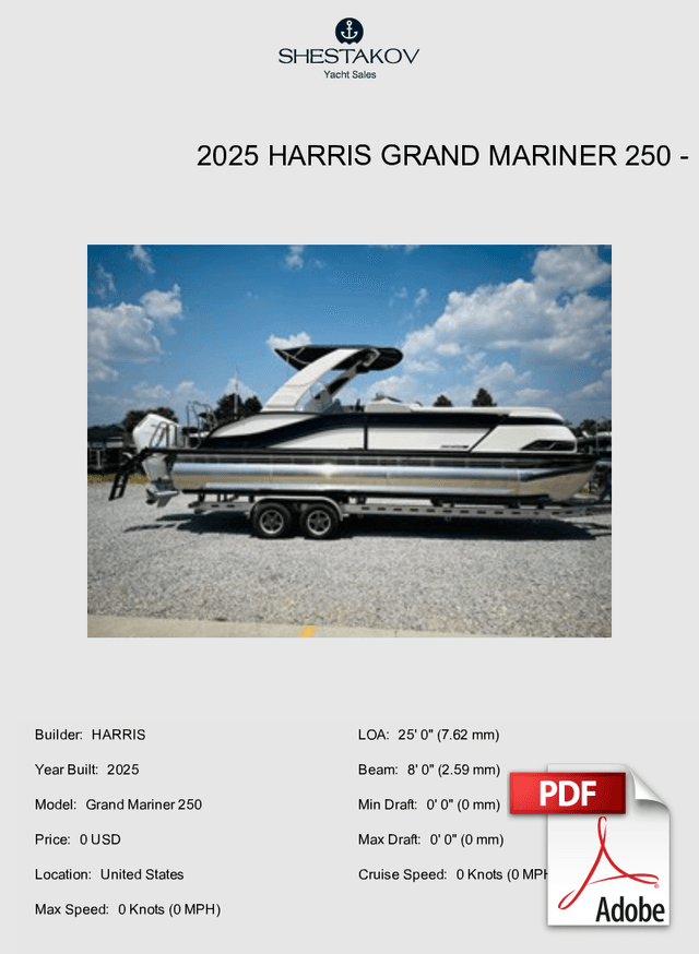 2025 Harris Grand Mariner 250 - Grand Mariner 250 - 2025