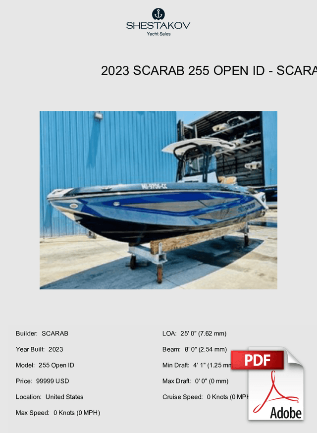 2023 Scarab 255 Open ID - 255 Open ID - 2023