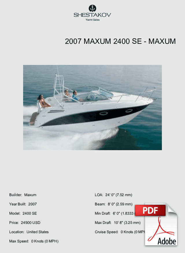 2007 Maxum 2400 SE - 2400 SE - 2007