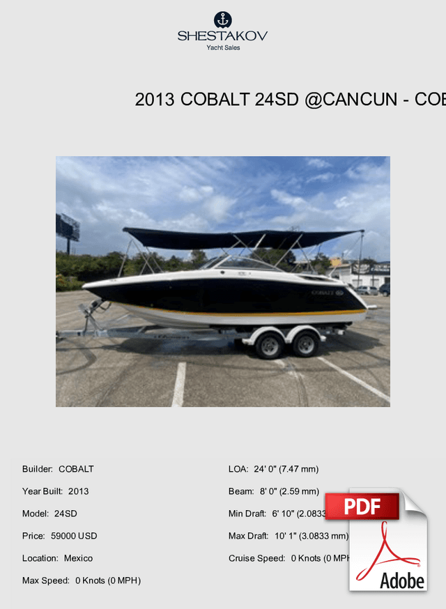 2013 COBALT 24SD @CANCUN - 24SD - 2013