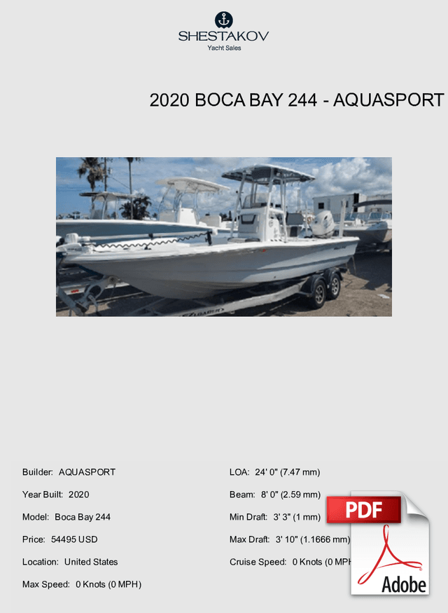 2020 Boca Bay 244 - Boca Bay 244 - 2020