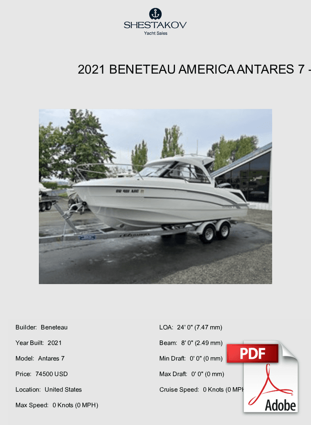 2021 Beneteau America Antares 7 - Antares 7 - 2021