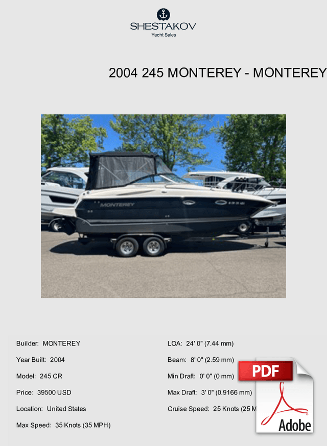 2004 245 Monterey - 245 CR - 2004