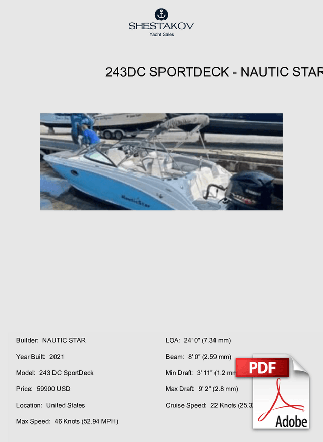 243DC SportDeck - 243 DC SportDeck - 2021