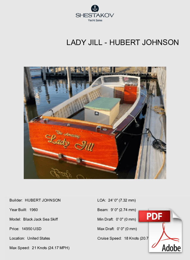 Lady Jill - Black Jack Sea Skiff - 1960