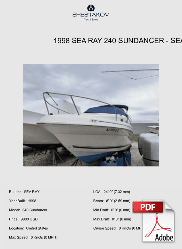 1998 Sea Ray 240 Sundancer - 240 Sundancer - 1998