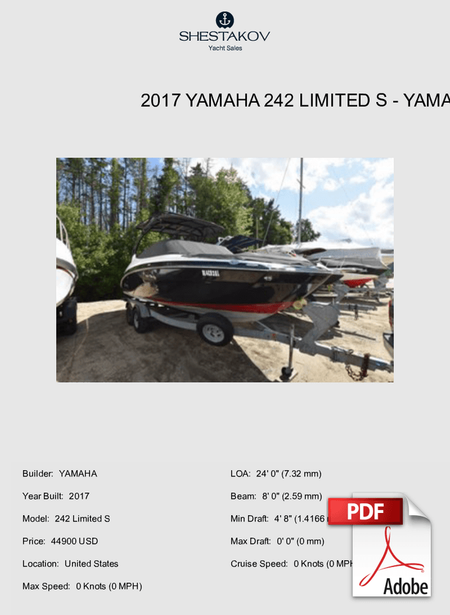 2017 Yamaha 242 Limited S - 242 Limited S - 2017