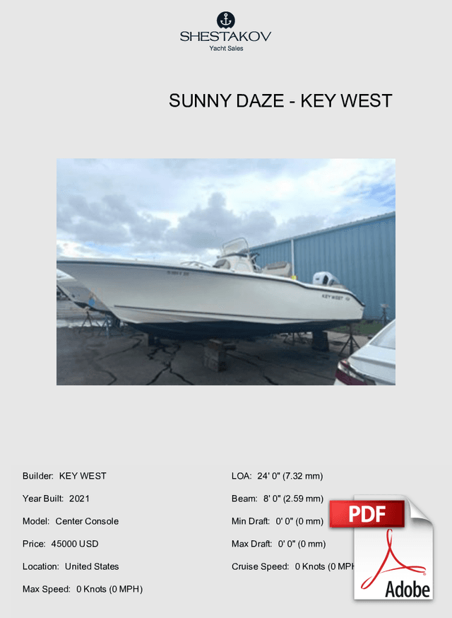 Sunny Daze - Center Console - 2021