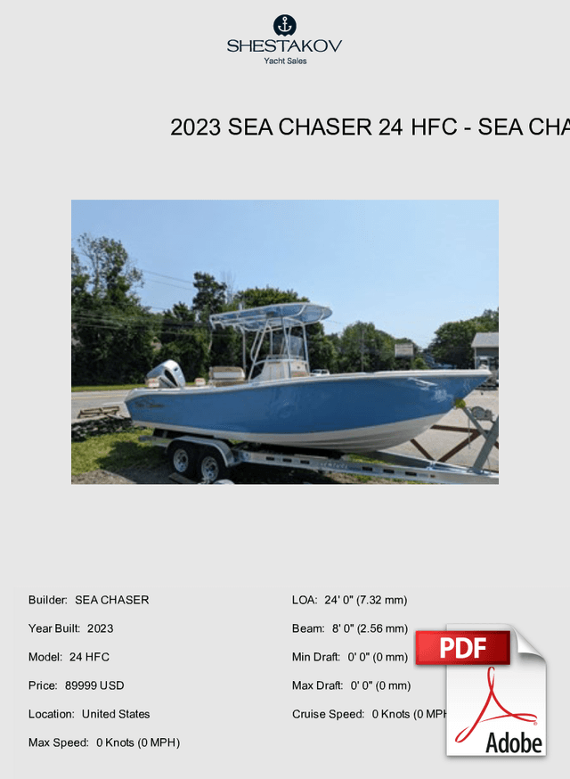 2023 Sea Chaser 24 HFC - 24 HFC - 2023