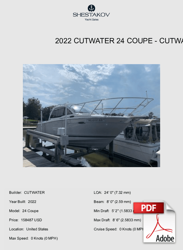 2022 Cutwater 24 Coupe - 24 Coupe - 2022