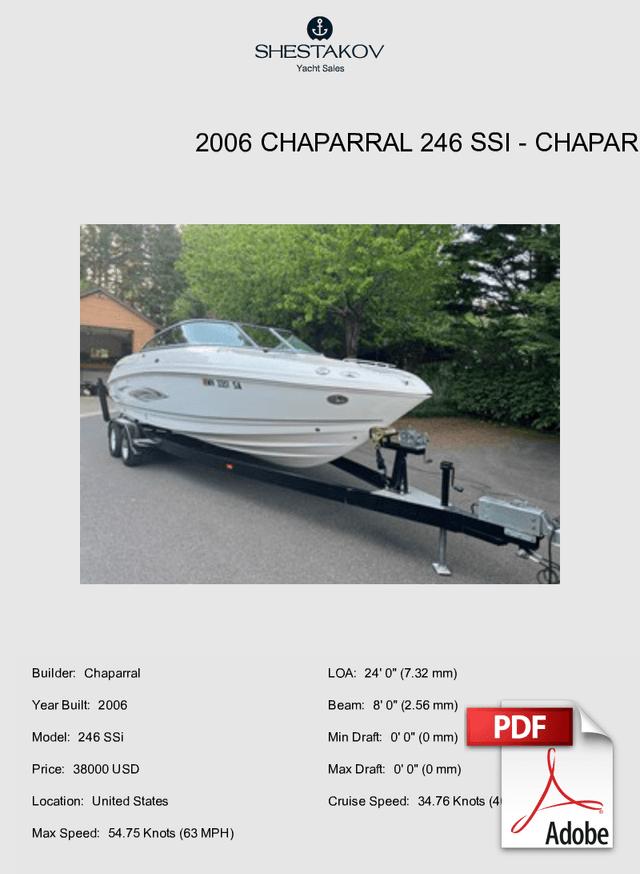 2006 Chaparral 246 SSi - 246 SSi - 2006