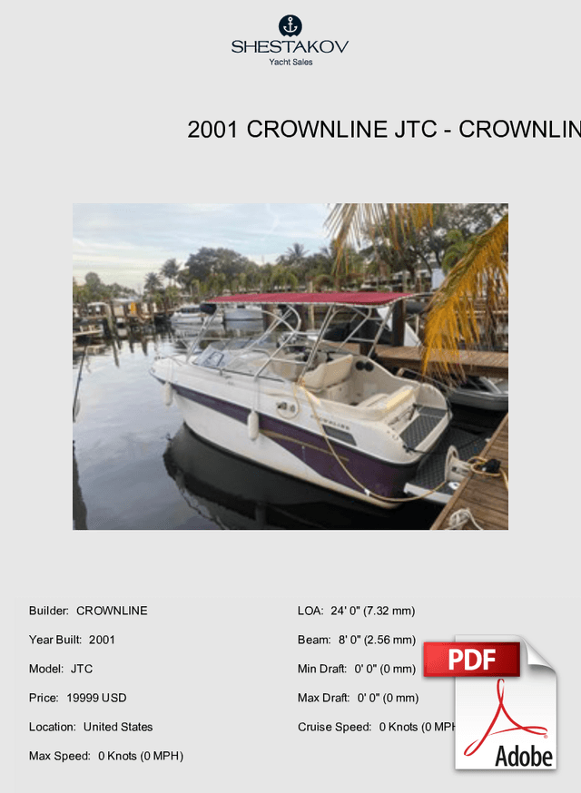 2001 Crownline JTC - JTC - 2001