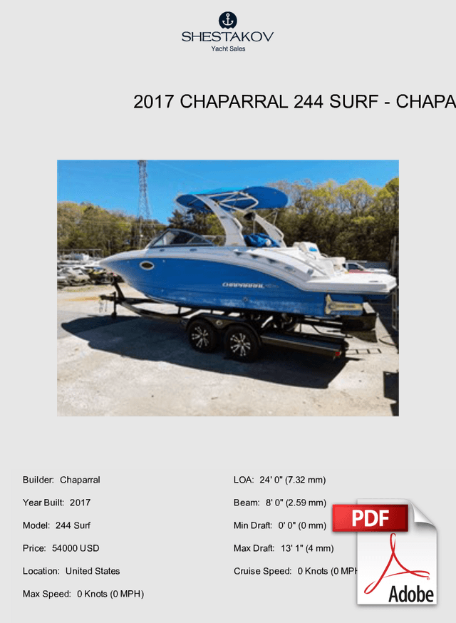 2017 Chaparral 244 Surf - 244 Surf - 2017