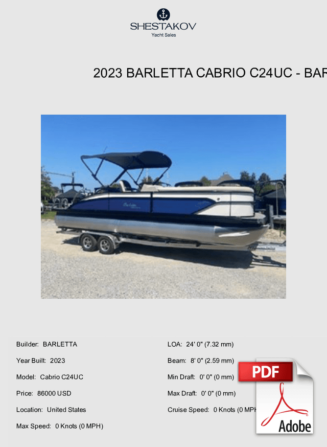 2023 Barletta Cabrio C24UC - Cabrio C24UC - 2023