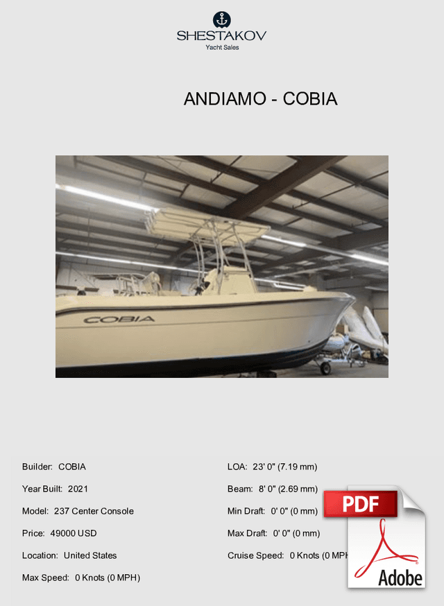 Andiamo - 237 Center Console - 2021