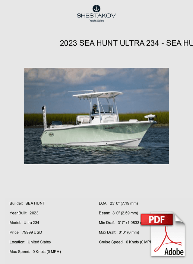 2023 Sea Hunt Ultra 234 - Ultra 234 - 2023