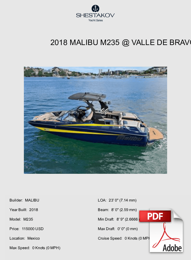 2018 Malibu M235 @ Valle de Bravo - M235 - 2018