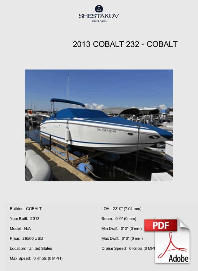 2013 COBALT 232 - N/A - 2013