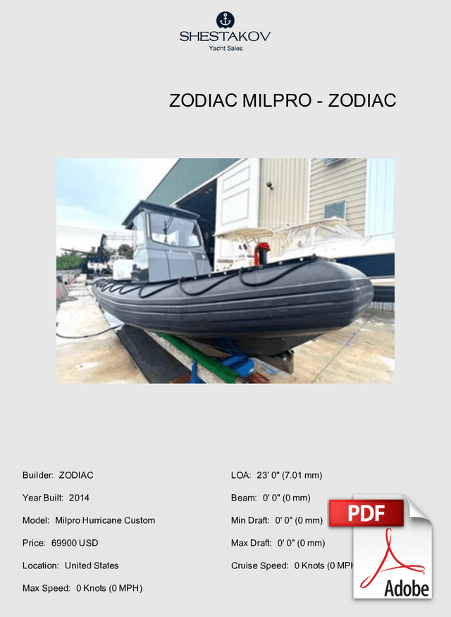 Zodiac Milpro - Milpro Hurricane Custom - 2014