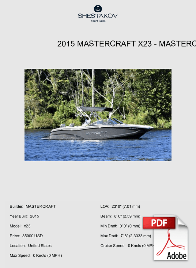 2015 Mastercraft x23 - x23 - 2015