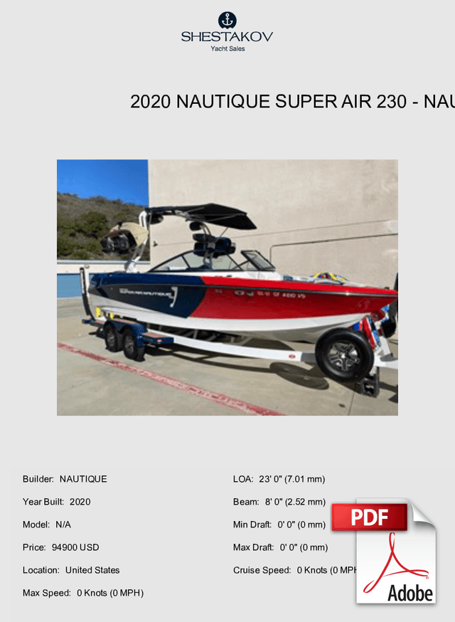 2020 Nautique Super Air 230 - N/A - 2020