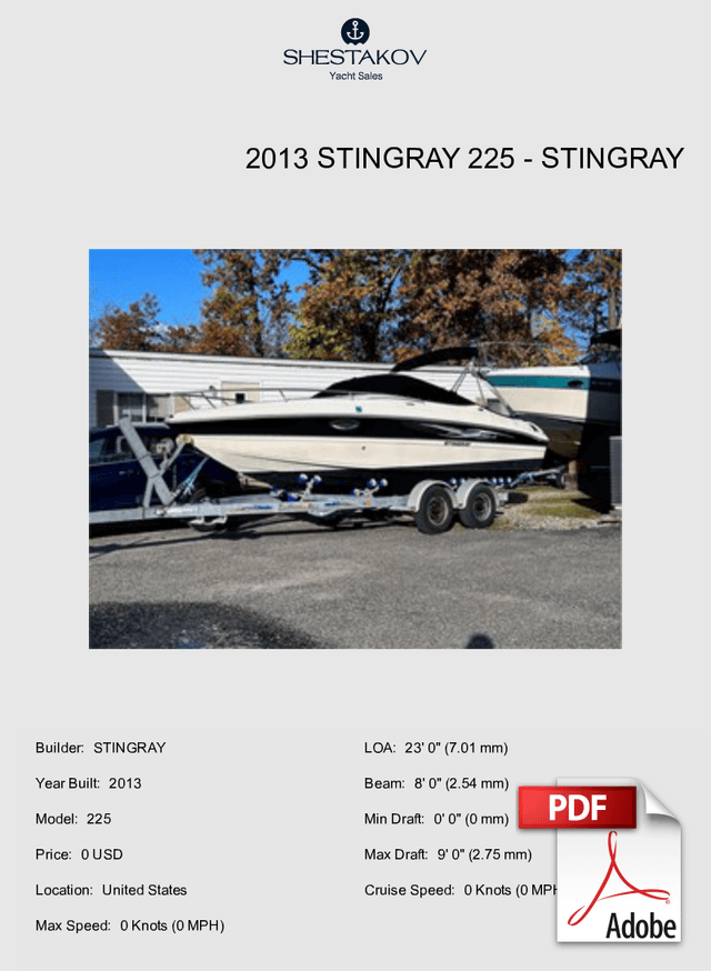 2013 Stingray 225 - 225 - 2013