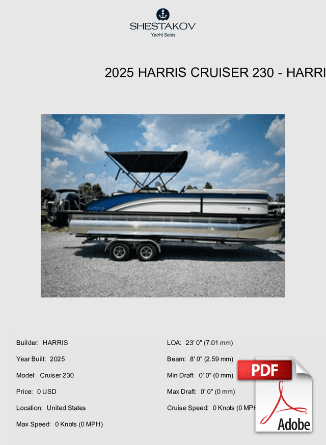 2025 Harris Cruiser 230 - Cruiser 230 - 2025