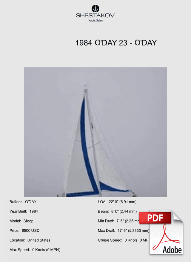 1984 O'Day 23 - Sloop - 1984