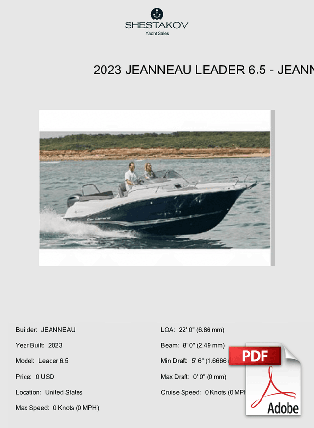 2023 Jeanneau Leader 6.5 - Leader 6.5 - 2023