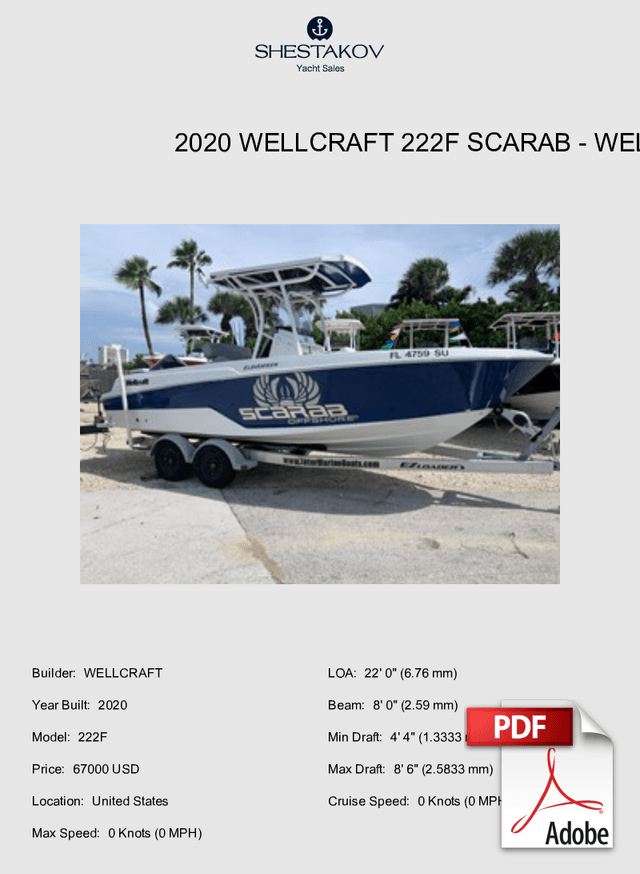 2020 Wellcraft 222F Scarab - 222F - 2020