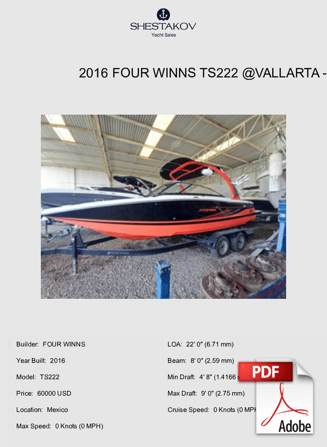 2016 Four Winns TS222 @Vallarta - TS222 - 2016