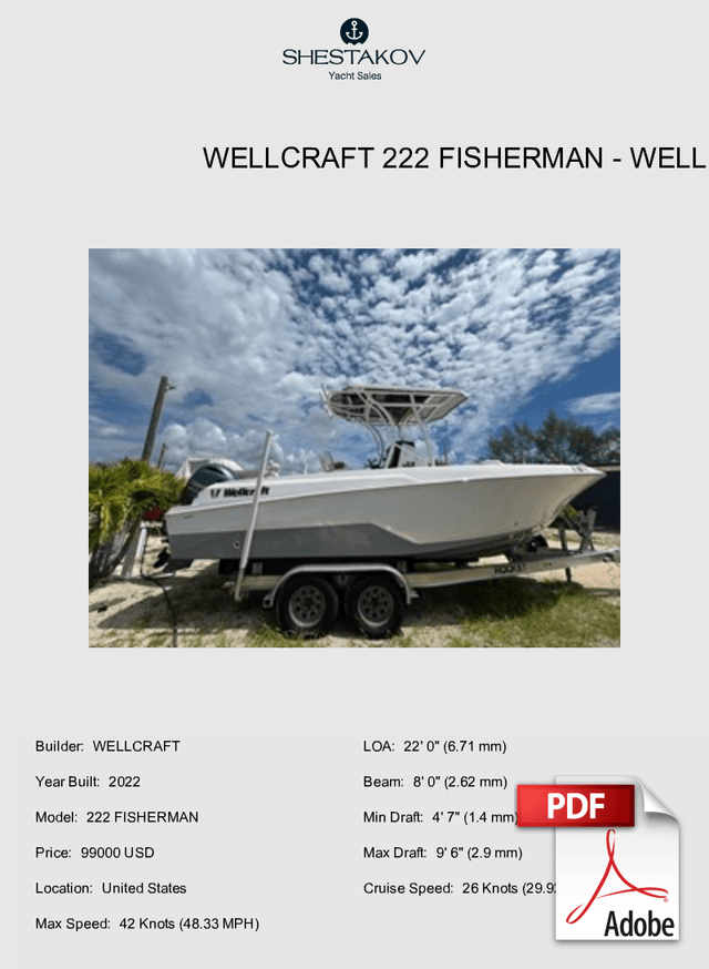 WELLCRAFT 222 FISHERMAN - 222 FISHERMAN - 2022