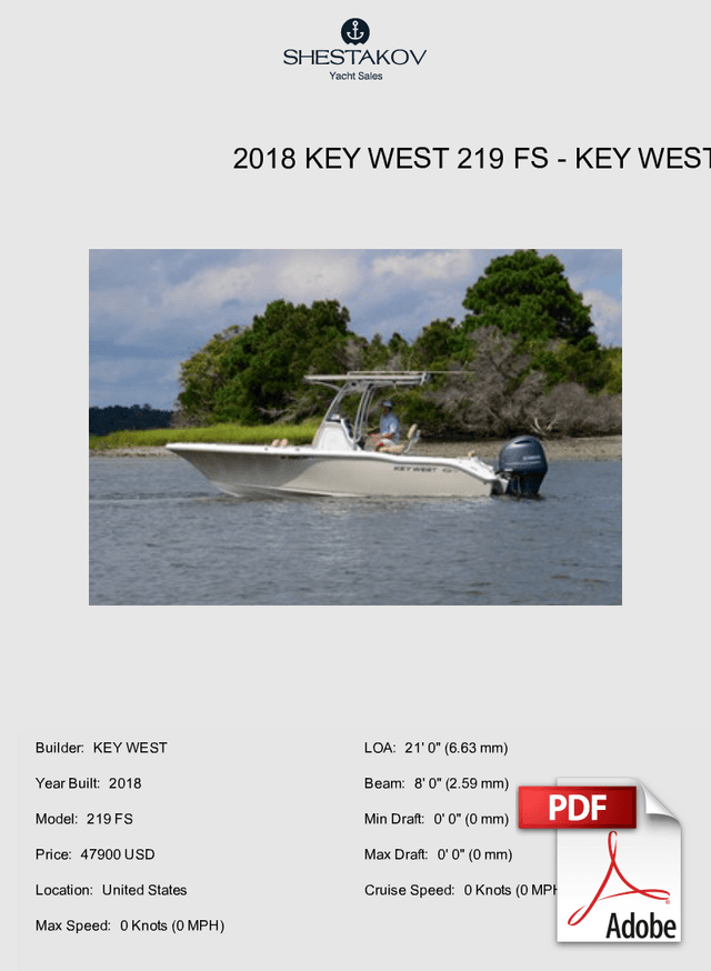 2018 Key West 219 FS - 219 FS - 2018