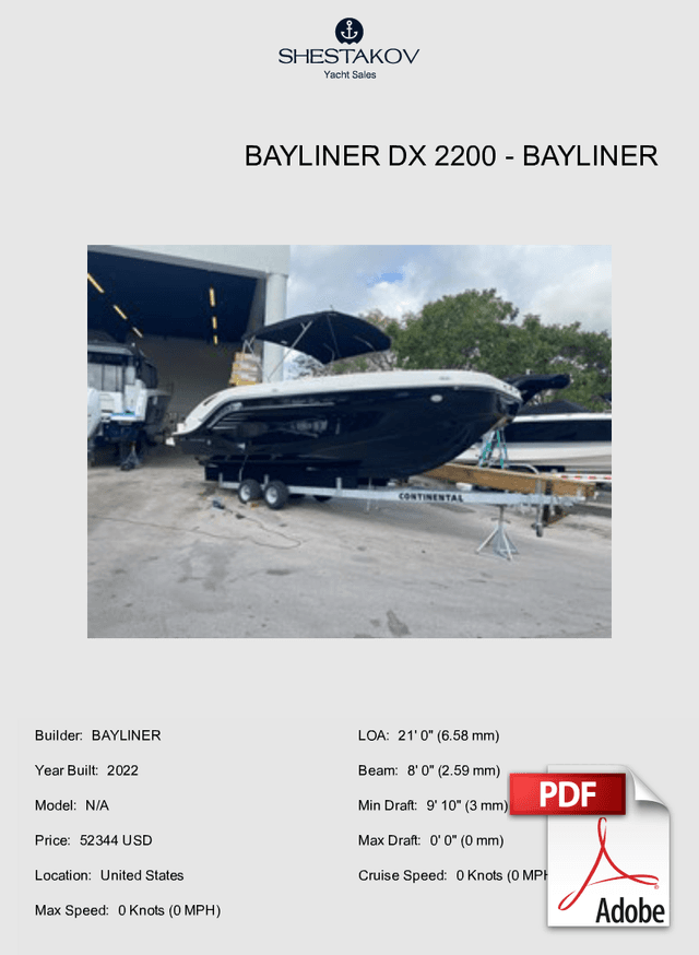 BAYLINER DX 2200 - N/A - 2022