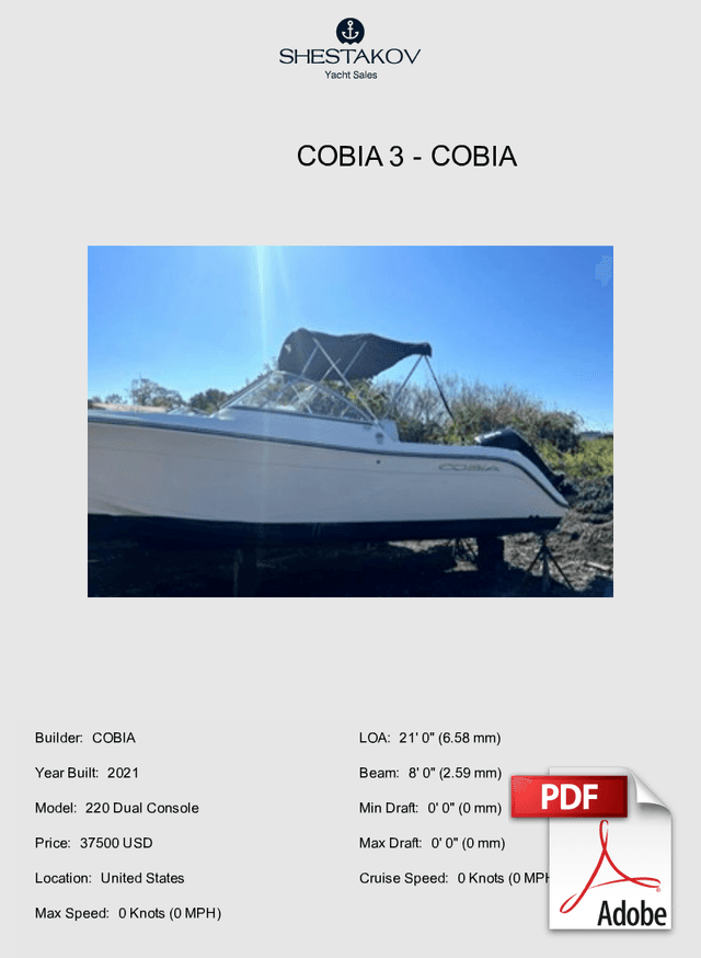 Cobia 3 - 220 Dual Console - 2021