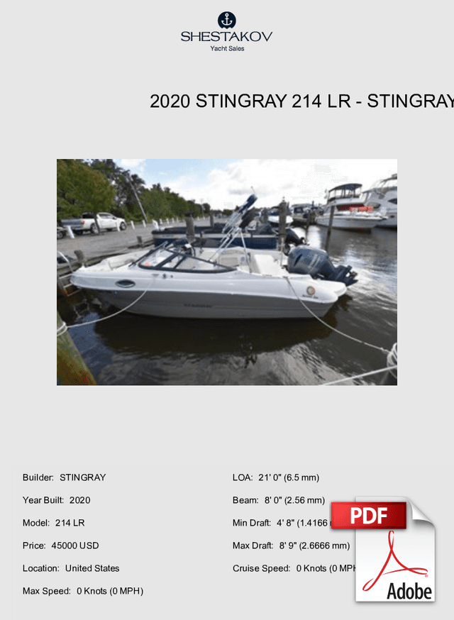 2020 Stingray 214 LR - 214 LR - 2020