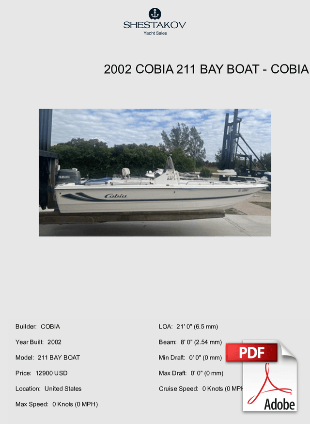 2002 Cobia 211 Bay Boat - 211 BAY BOAT - 2002