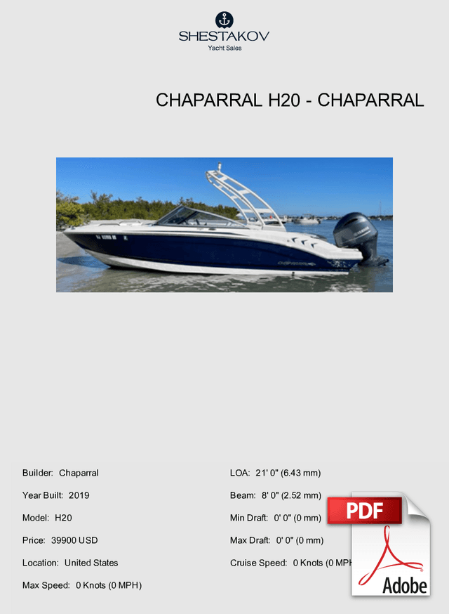 Chaparral H20 - H20 - 2019