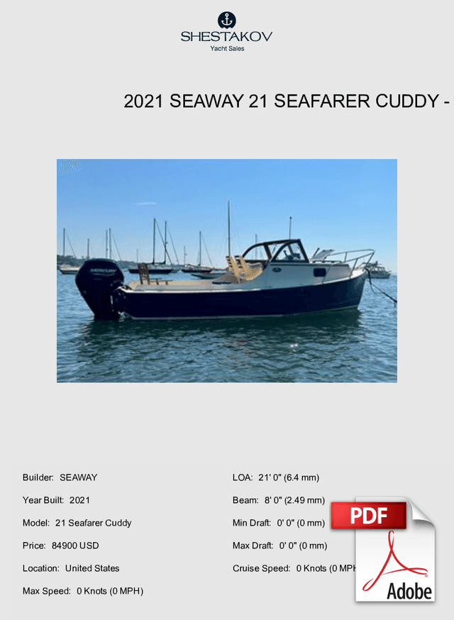 2021 Seaway 21 Seafarer Cuddy - 21 Seafarer Cuddy - 2021