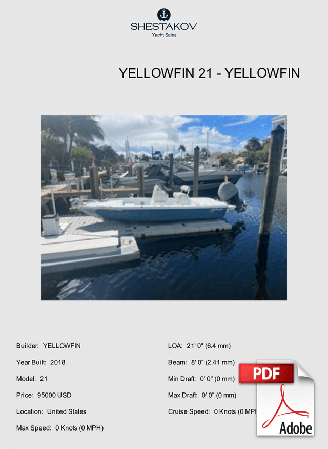 Yellowfin 21 - 21 - 2018