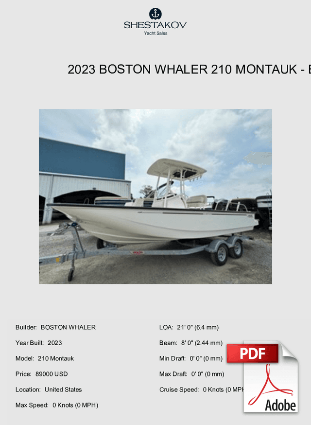 2023 Boston Whaler 210 Montauk - 210 Montauk - 2023