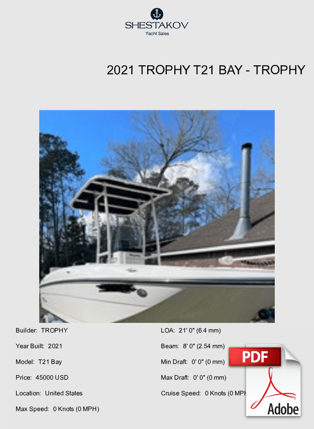 2021 Trophy T21 Bay - T21 Bay - 2021