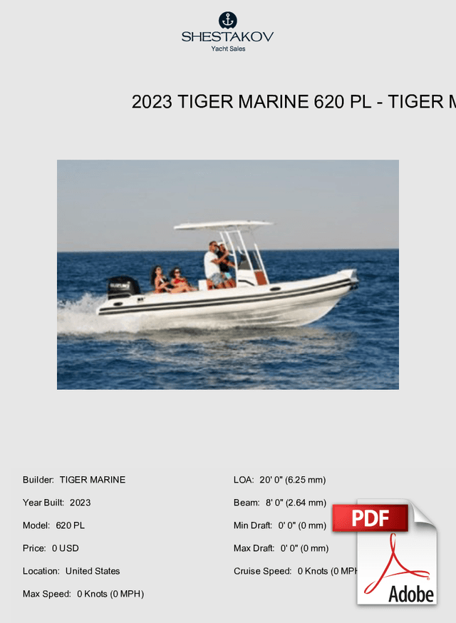 2023 Tiger Marine 620 PL - 620 PL - 2023