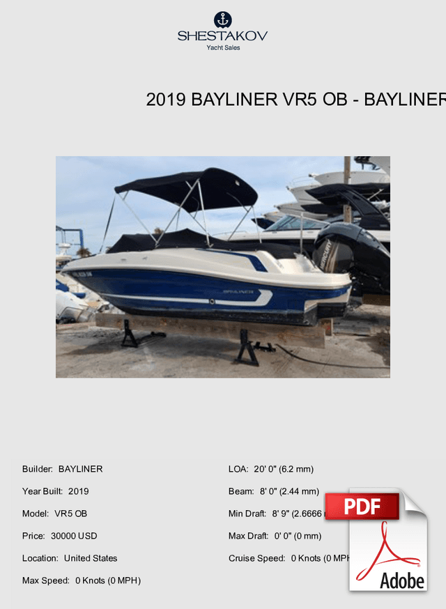 2019 Bayliner VR5 OB - VR5 OB - 2019