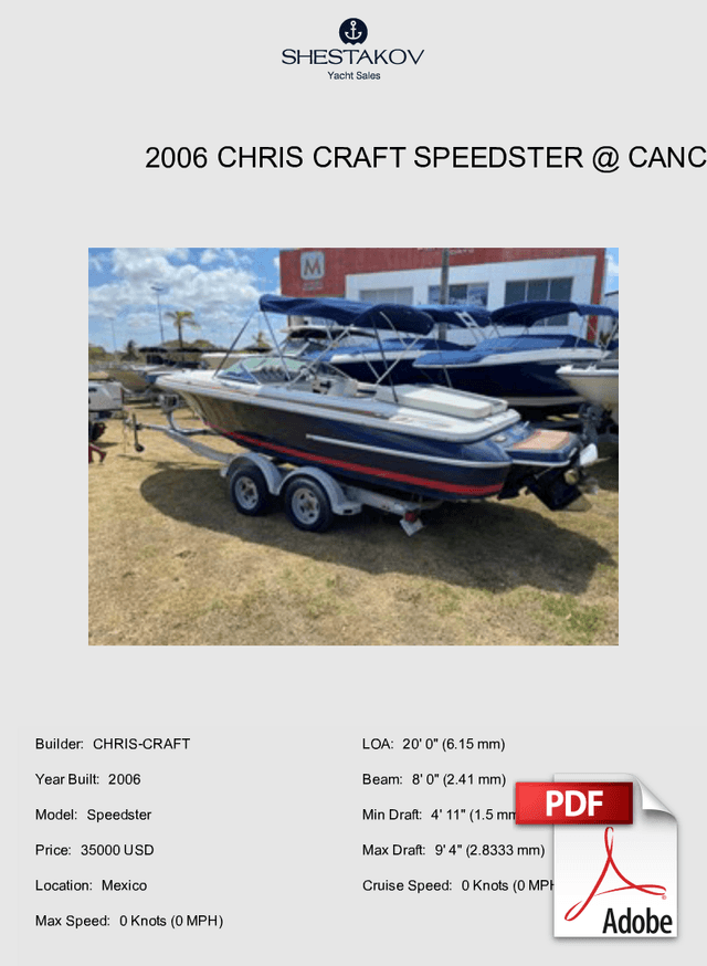 2006 Chris Craft Speedster @ Cancun - Speedster - 2006