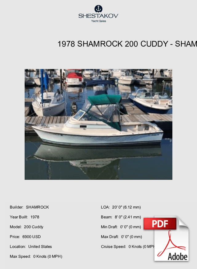 1978 Shamrock 200 Cuddy - 200 Cuddy - 1978