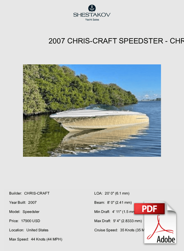 2007 CHRIS-CRAFT SPEEDSTER - Speedster - 2007